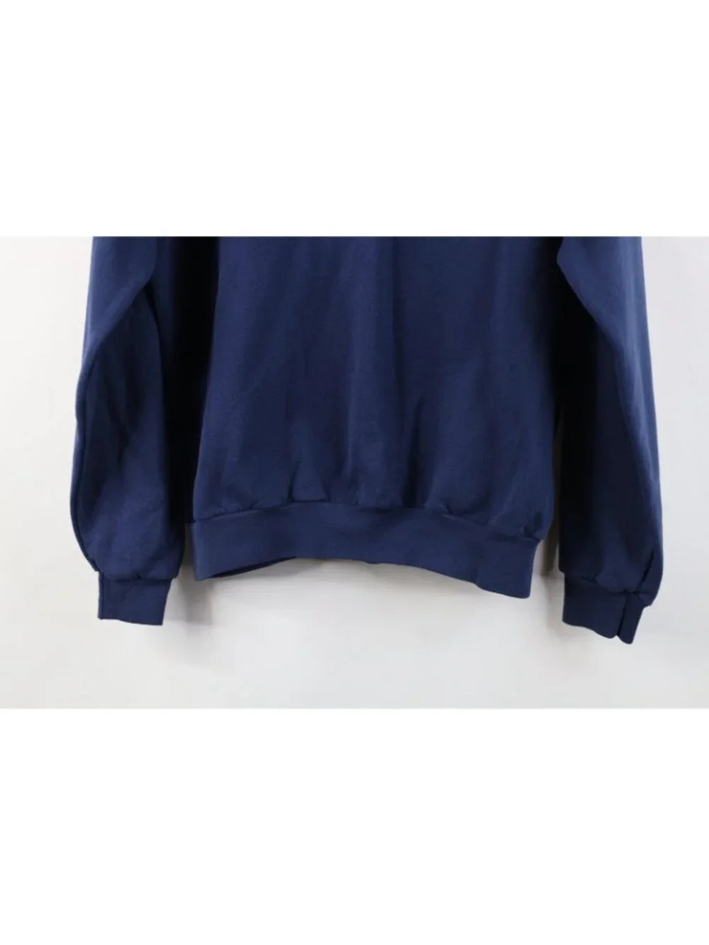 Vintage 90s Streetwear Womens Large Christmas Show Trees Layered Sweatshirt Blue